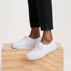White Platform Vans